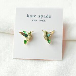 Kate Spade Dazzling Daisy Hummingbird Multicolor Gold Stud Earrings | NEW